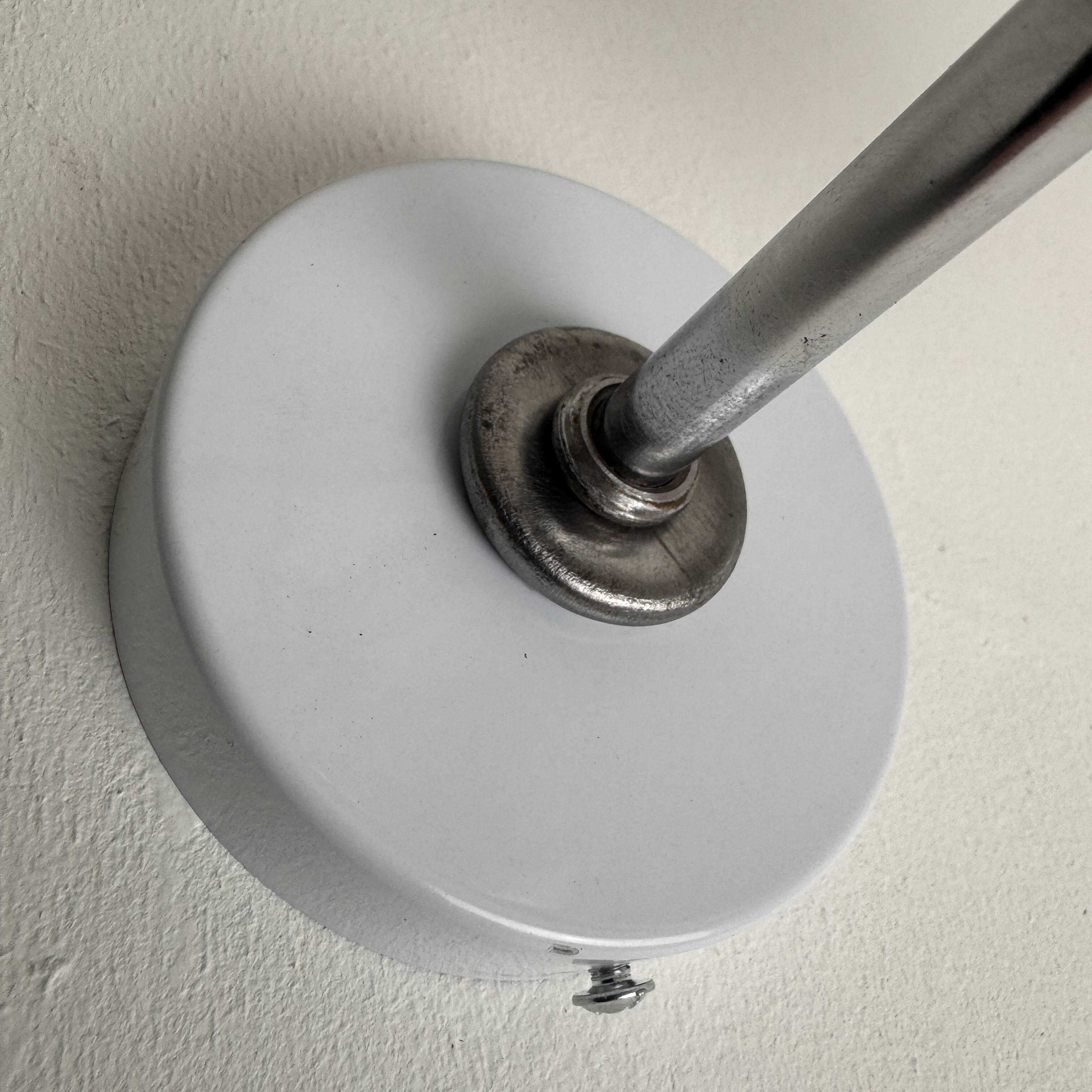 VINTAGE METAL AND OPALINE WALL LIGHT