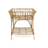 Scandinavian indoor planter in rattan, Sweden, 1960