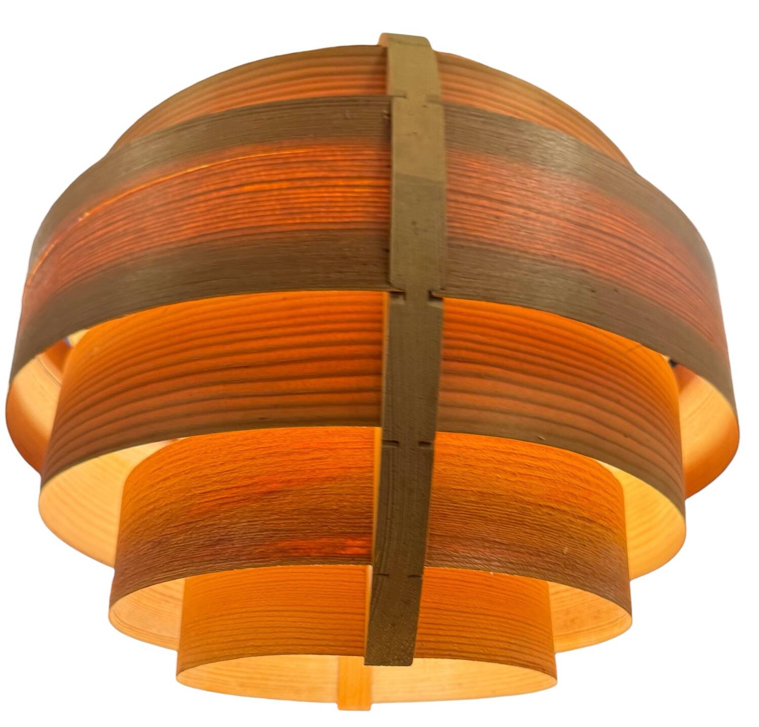 Hans Agne Jakobsson wooden pendant light, 1960s
