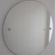Round mirror with bevelled rim of the 60s diameter 66 cm