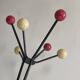 Vintage metal and wood coat rack