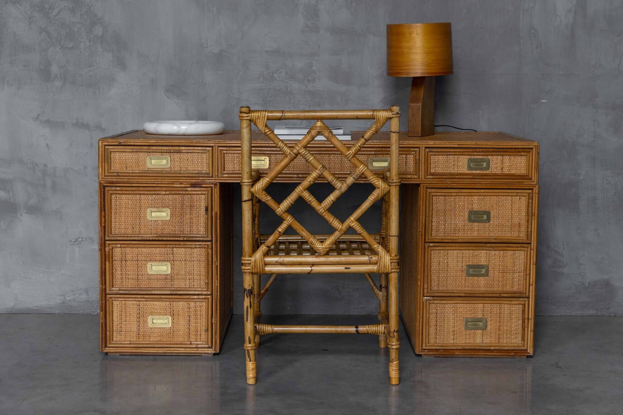 Bureau en Bambou par Vivai Del Sud, Italie, 1970s
