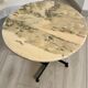 Table guéridon marbre et metal design italien annee 60