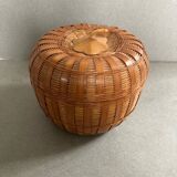 Boîte pomme osier vintage