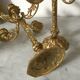 Pair of golden brass candlesticks