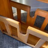 Vintage magazine rack in solid beech