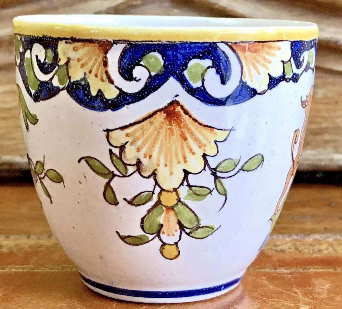 6 old Devres Fourmaintraux Rouen coffee cups Dinan model 19th century