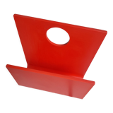 Red wood magazine holder