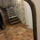 Large gilded mirror with pediment