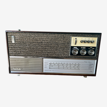 Radio à transistors des années 70, marque inter, pour la décoration moderne des appartements du milieu du siècle