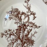 Series of 6 flat plates old model "Thistles" Gien