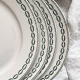 6 flat plates in iron earth "Nobilis" U&C Sarreguemines