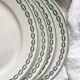 6 flat plates in iron earth "Nobilis" U&C Sarreguemines