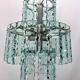 Italian cut glass chandelier by Zero Quattro. 1970s