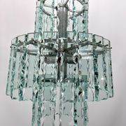Italian cut glass chandelier by Zero Quattro. 1970s