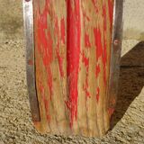 Pair of old wooden skis and metal bindings altiere