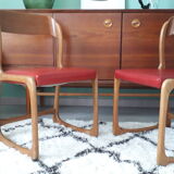 Paire de fauteuils traineau Baumann