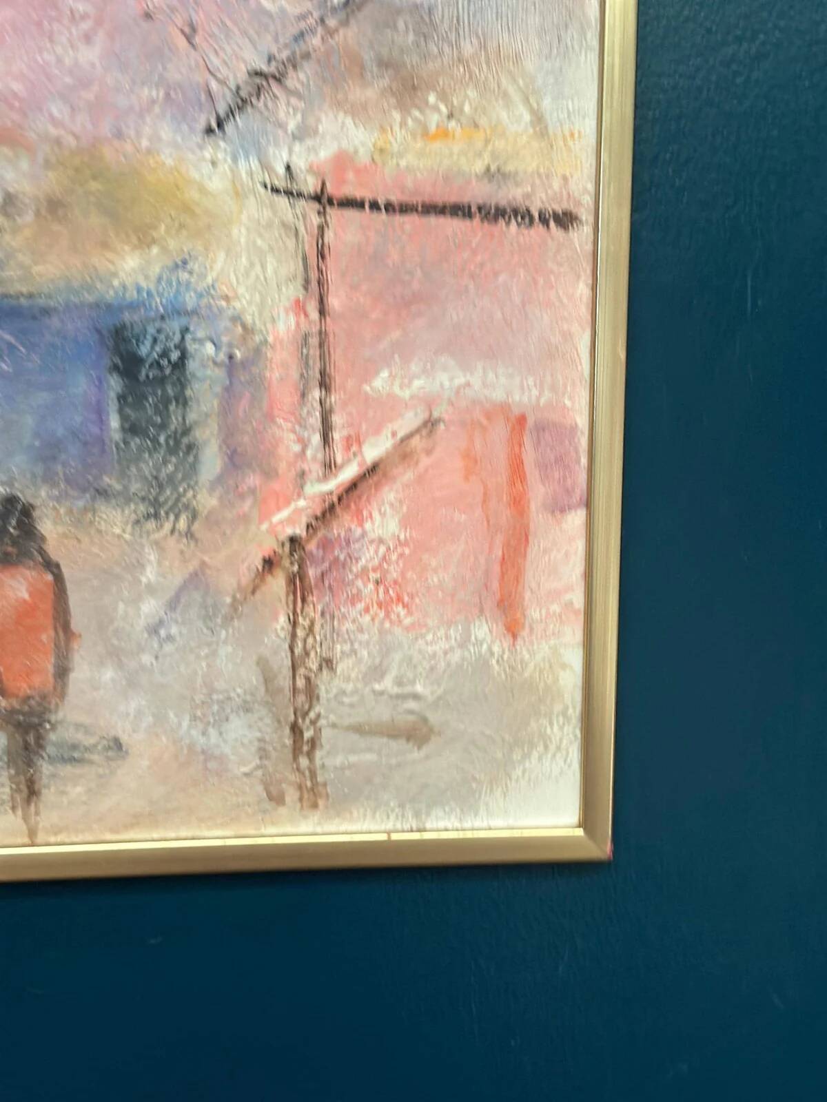 Original Swedish Oil on Panel – “Figure in Landscape” by Poul K. Jörgensen