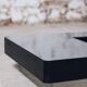wood and steel bar coffee table, 1980