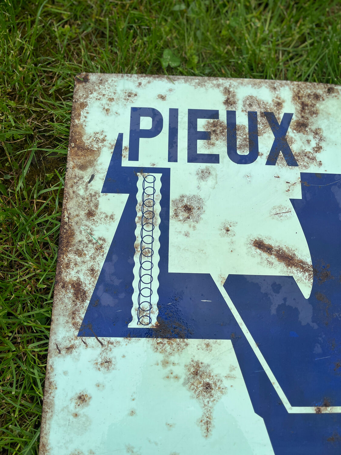 Enamelled advertising plate Frote Piles