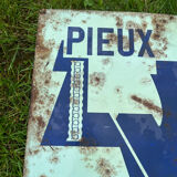 Enamelled advertising plate Frote Piles