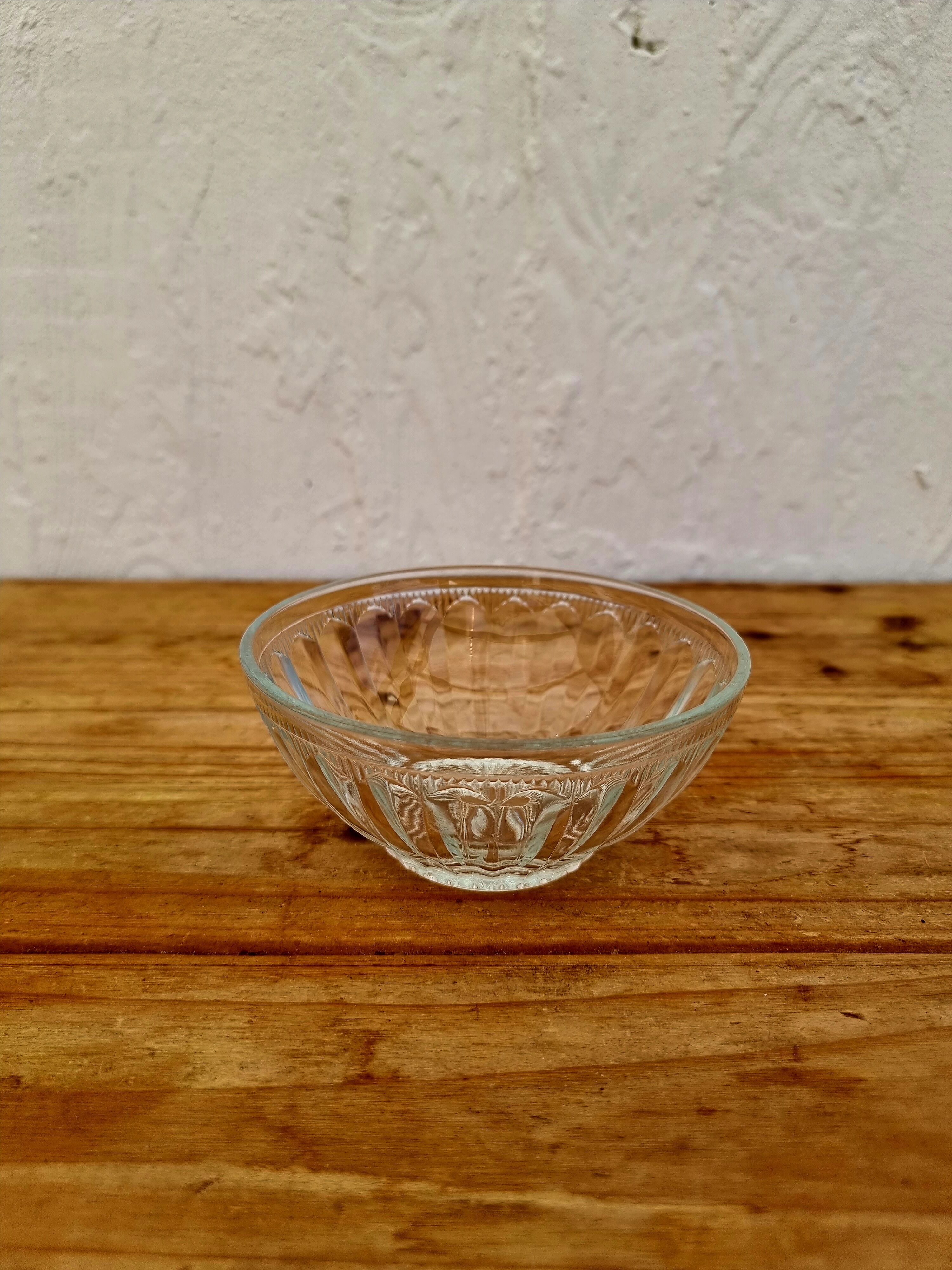 Old molded glass bowl