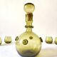 Blown glass liqueur carafe and its 4 small glasses