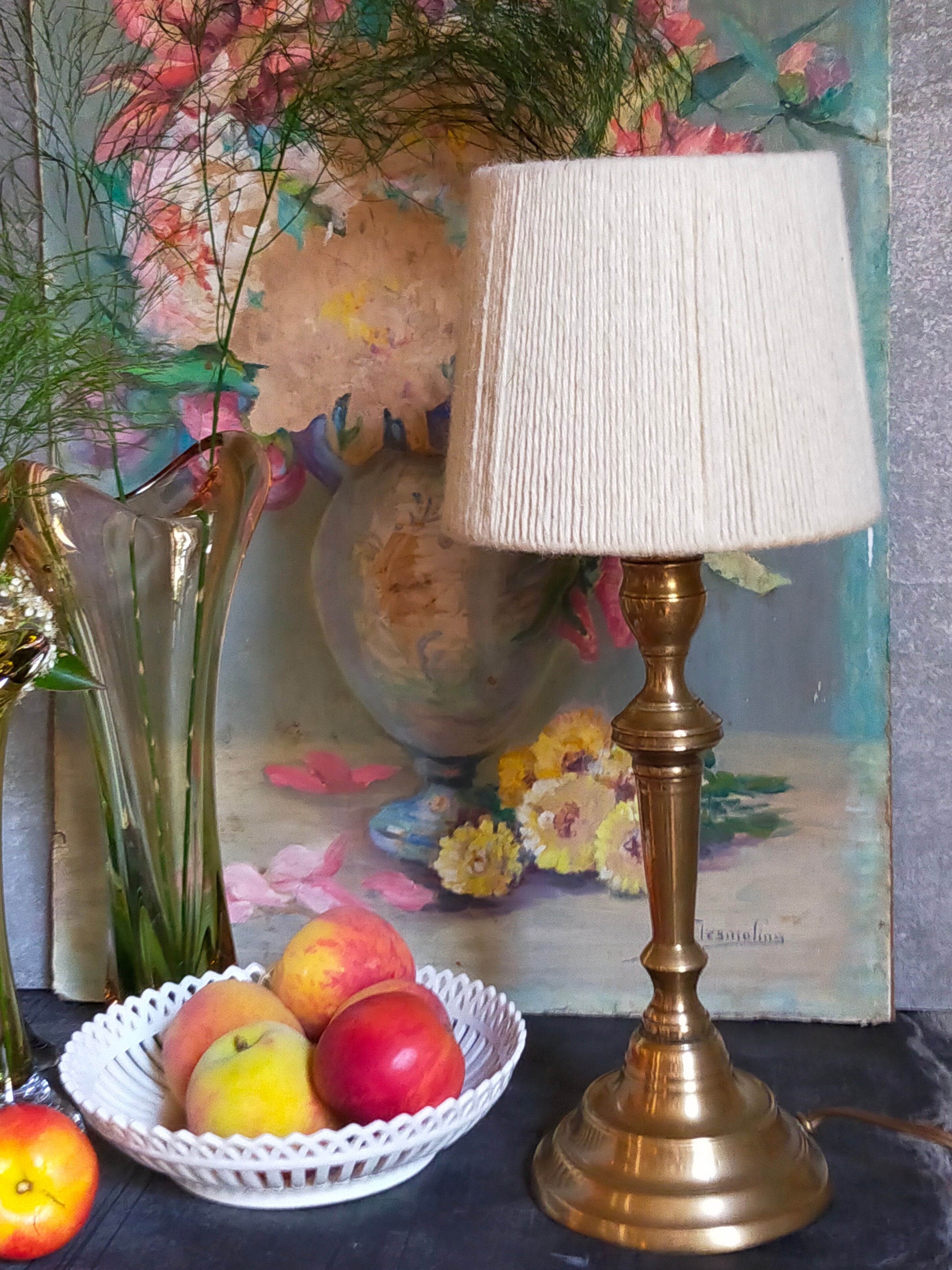 Old solid brass lamp base