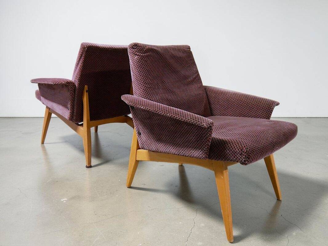 Set of 4 Scandinavian armchairs - Vintage 1960