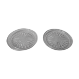 Pair of molded glass bottle mats