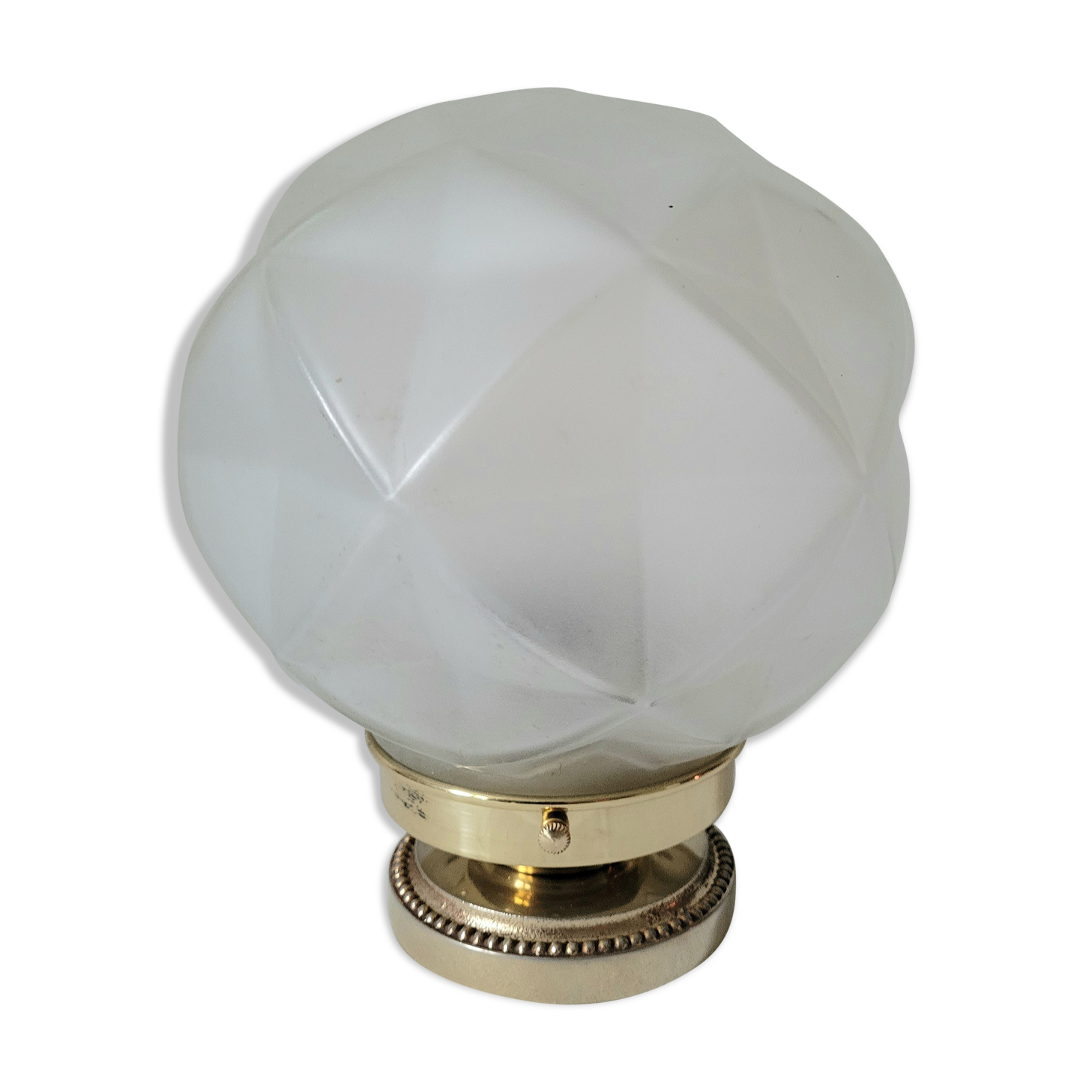 Lampe Art déco en laiton et verre