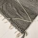 Moroccan Berber carpet Kilim Zanafi black and white 3,36X2.10m