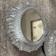 Pair of vintage sconces in molded glass 70s