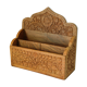 Porte courrier en bois sculpté orientaliste vintage