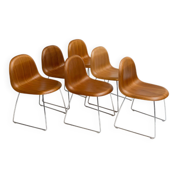 Set van 6 Gubi 3D Deense designstoelen van Komplot Design, 2003