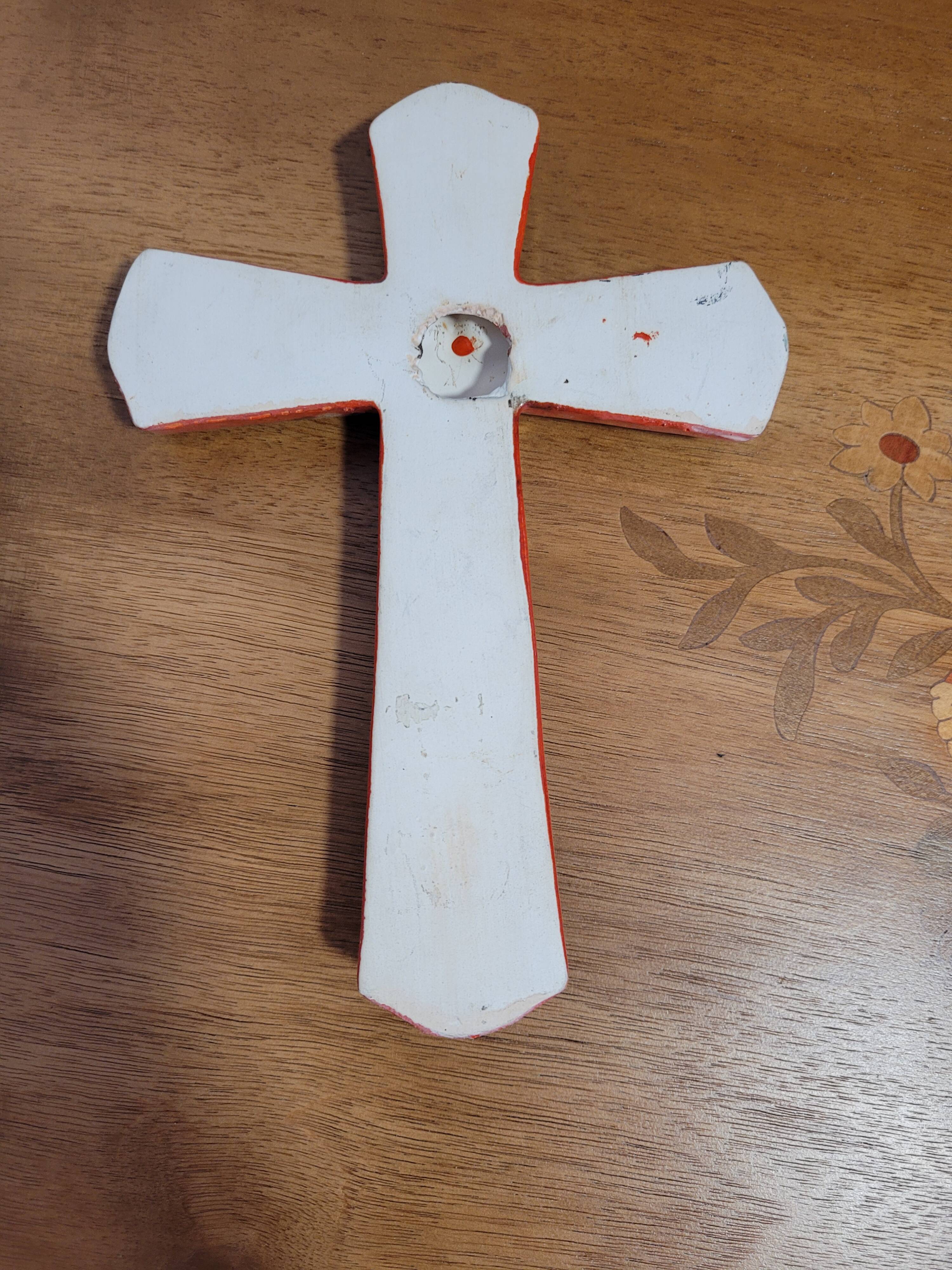 Red ceramic cross