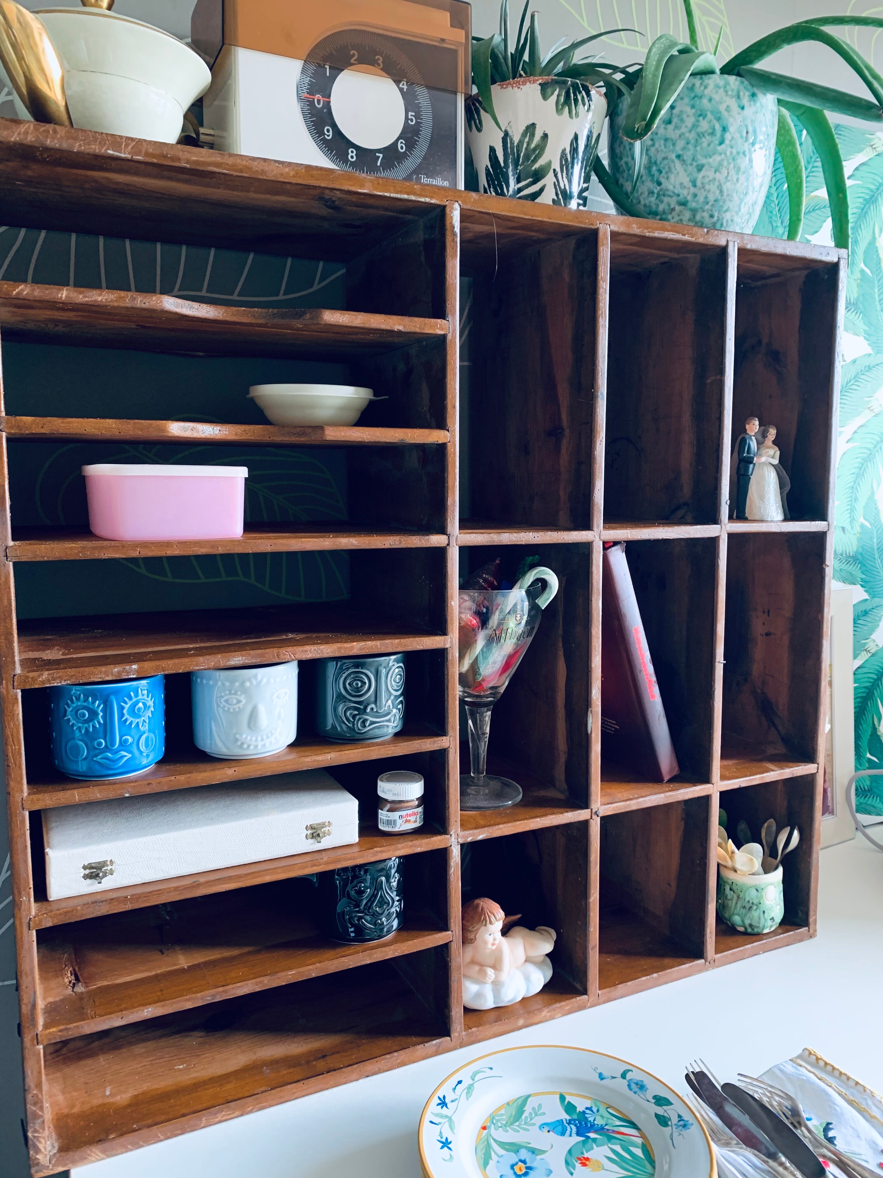 Shelf with workshop lockers