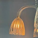 Venetian Chandelier by Barovier in Colorless Murano Glass, Circa 1940