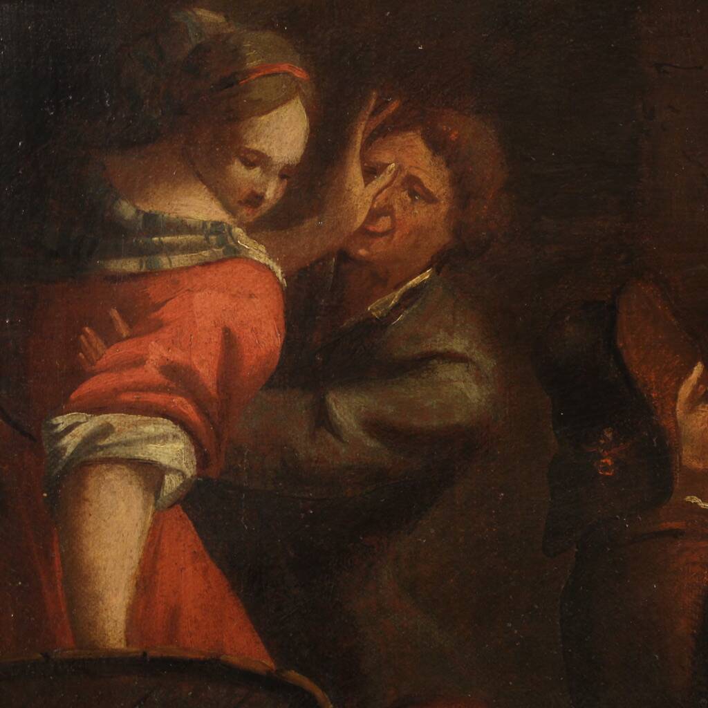 Italian painting Bamboccianti genre scene