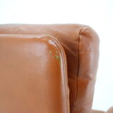 1970s leather swivel armchair by Nili Stoppmobler, Denmark