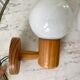 Pair of opline sconces and blond wood pine desgin years 60-70