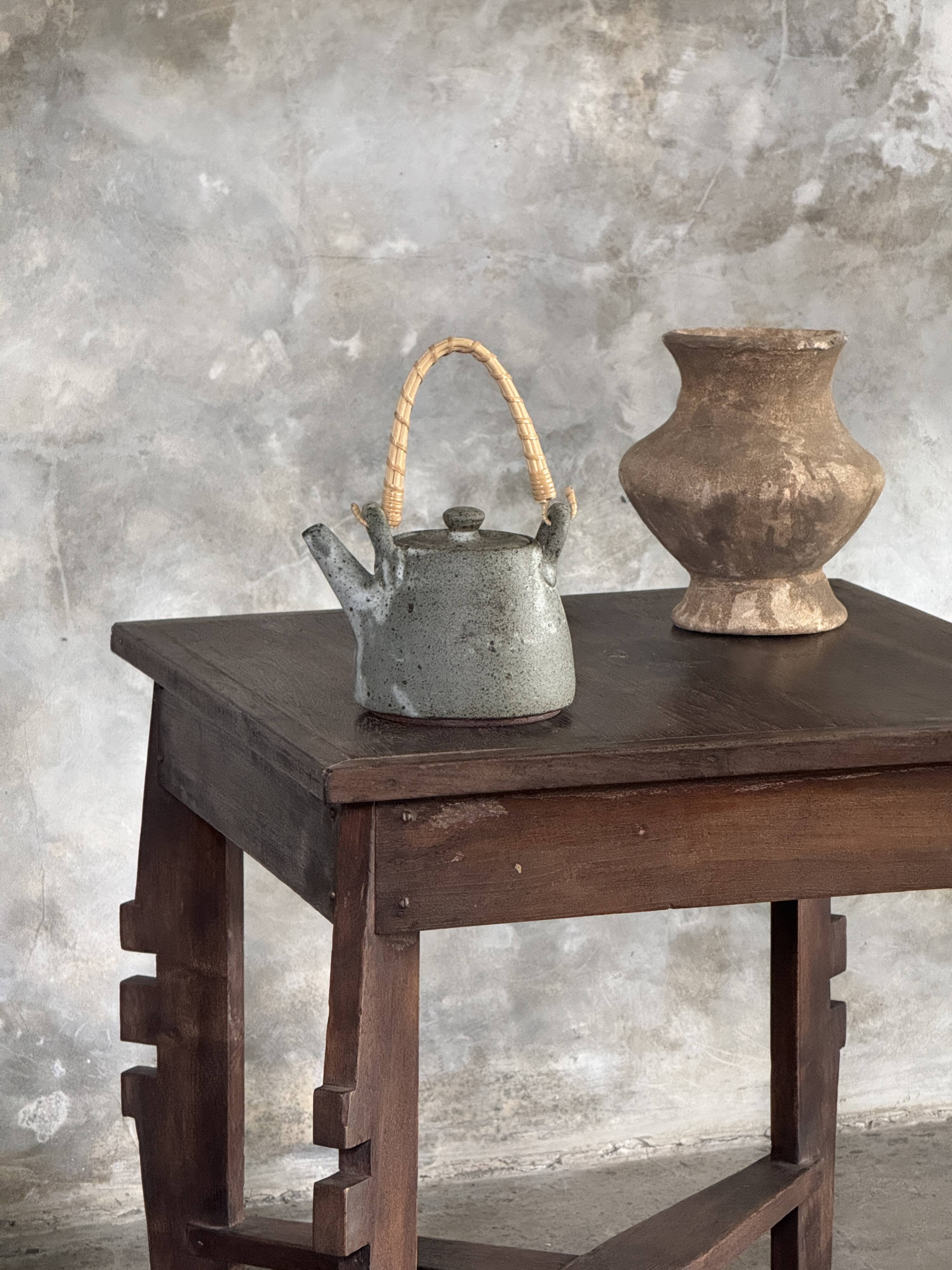 Coffee table, small vintage Indonesian modernist table in teak.