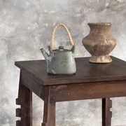 Coffee table, petite table basse indonésienne ancienne moderniste en teck