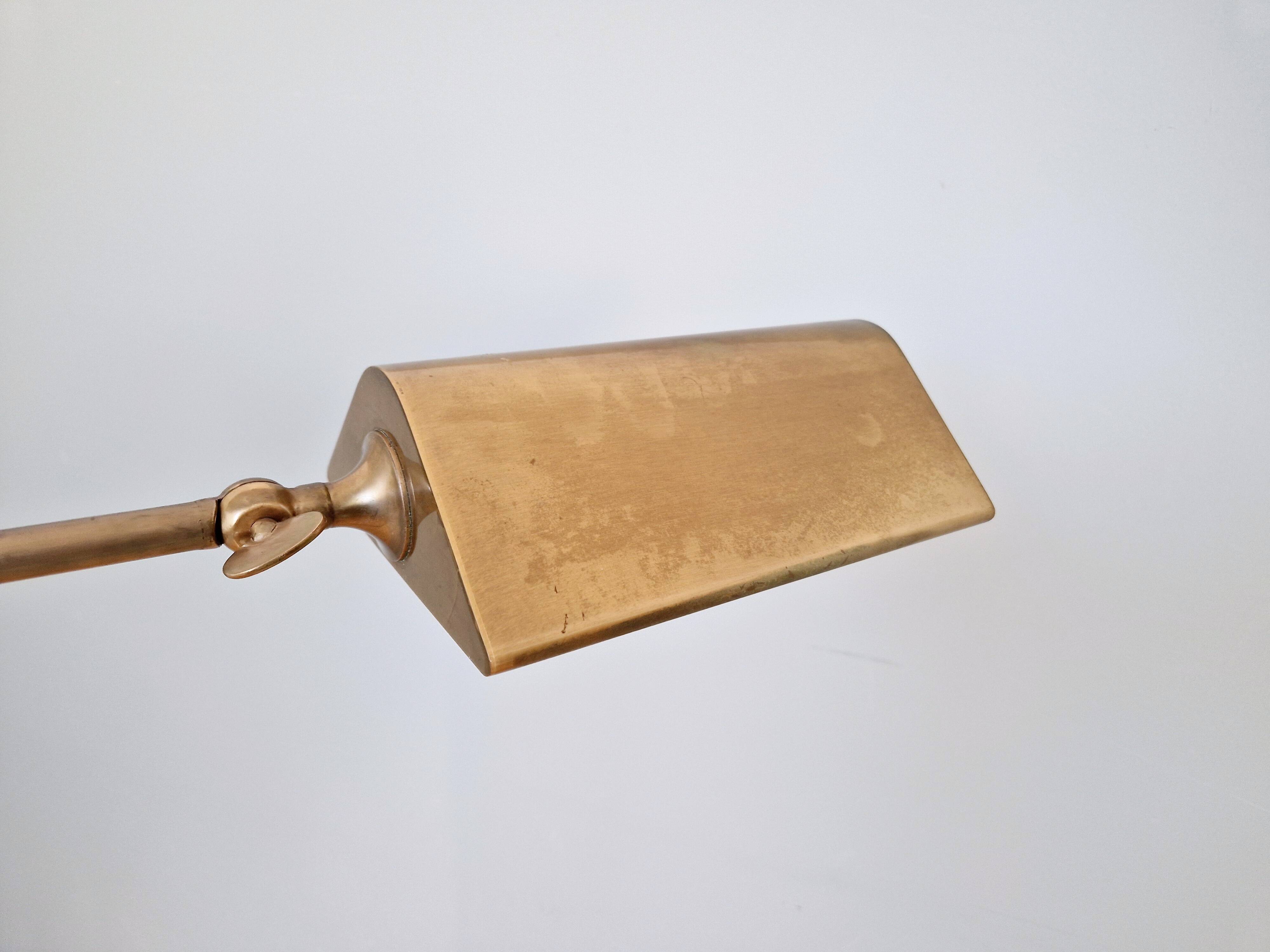 Brass floor lamp, Florian Schulz, Reiminterline, 1970