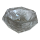 Octagonal crystal ashtray cut