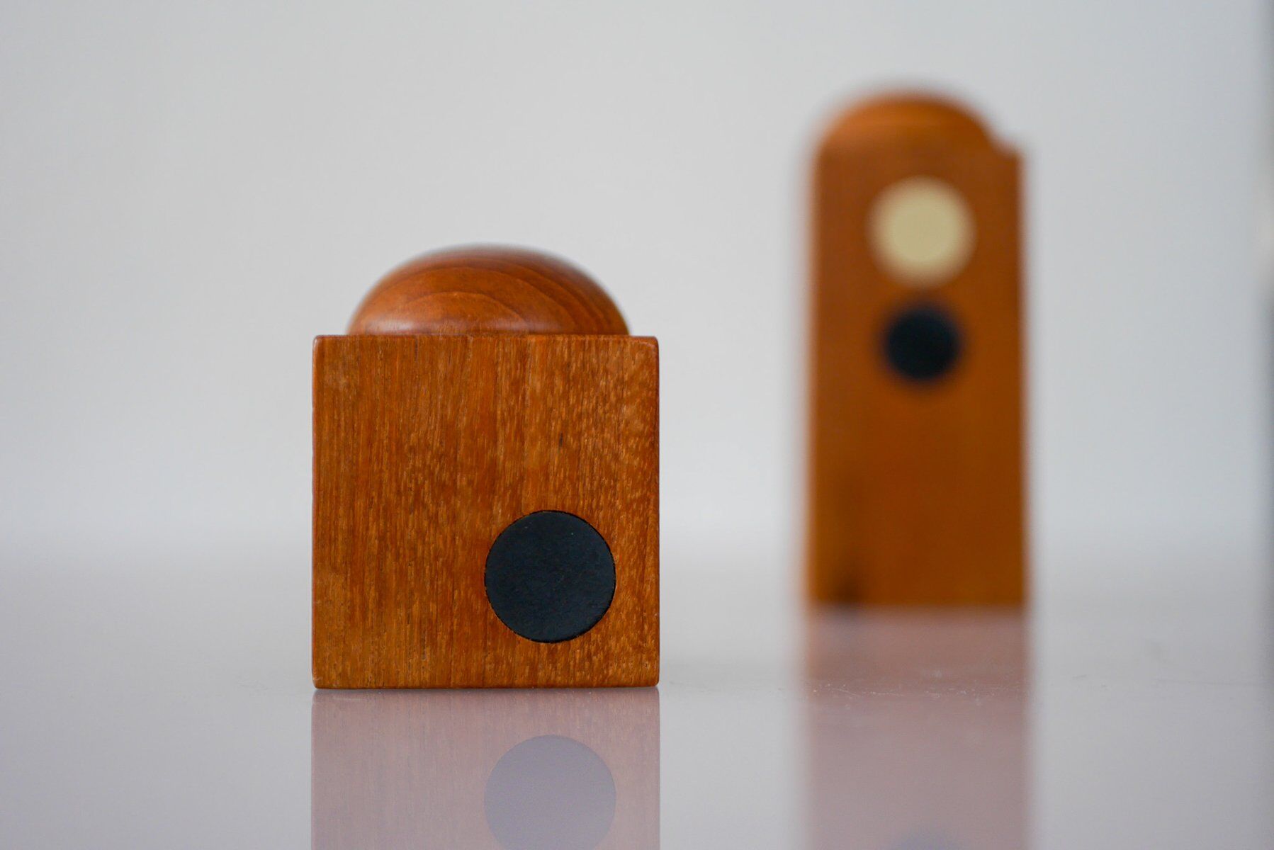 Set of Danish modernist teak salt and pepper shakers, set of 2.