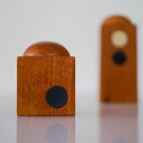 Set of Danish modernist teak salt and pepper shakers, set of 2.