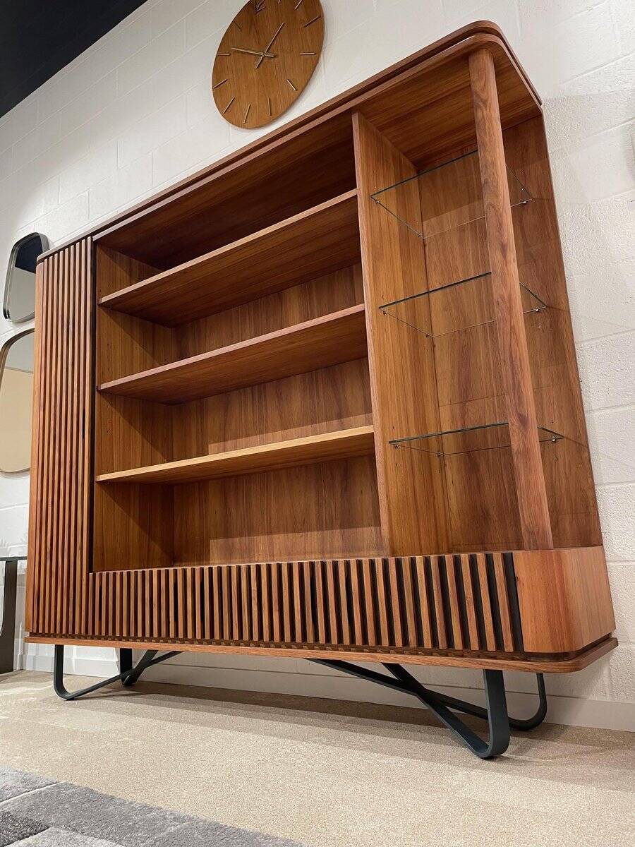Wooden and Metal Bookcase