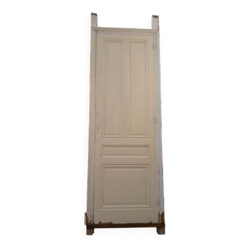 Haussmannian wardrobe door 82.5x261.5cm antique with frame