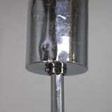 Art Deco chrome and sandblasted glass chandelier, Czechoslovakia, 1940s